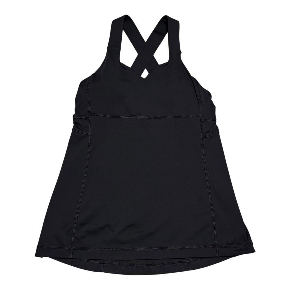 Lululemon Push Your‎ Limits Black Cross Back Active Athletic Top Women's 10